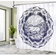 thumbnail image 4 of Ambesonne Mandala Shower Curtain, Universe Inside the Sun, 69"Wx70"L, Indigo Pale Blue White, 4 of 4