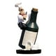 thumbnail image 1 of Figuras decorativas de chef francés - Decoración de resina 3D para el hogar para gourmets Sentarse en la botella de vino, 1 of 8