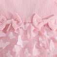 thumbnail image 6 of Mwjwdo Infant Baby Girls Romper Dress Short Sleeve Ribbed 3D Butterfly Tulle Tutu Dress+ Headband Birthday Summer Outfit, 6 of 8