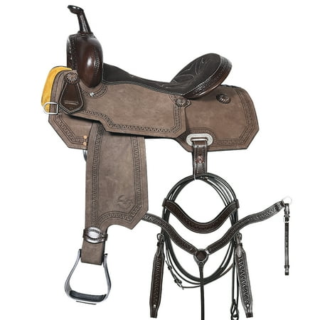 10SS 14 In Comfytack Western Horse Barrel Racing Trail Saddle Tack Set American Leather