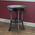 thumbnail image 4 of Winsome Wood Cassie Round Accent Table with Glass Top, Cappuccino Finish, 4 of 5
