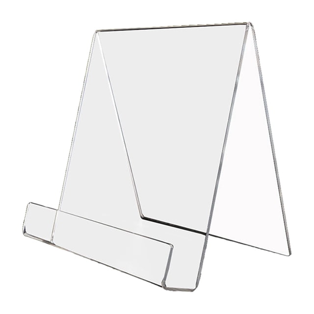 Siruishop Acrylic Book Stand Transparent Book Stand for School Books Brochures Reading A5