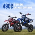 thumbnail image 6 of MX 49cc Kids Dirt Bike, 2-Stroke Gas Powered Mini Dirt Bike for Kids & Youth, Up to 24 MPH, Front & Rear Disc Brakes, Dual Suspension, Kill Switch, 225 lb Capacity, 6 of 6
