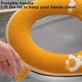 thumbnail image 5 of Latrodar Zipper Model Toilet Seat Household Embroidery Sitting Washer Safety Guaranteed niversal Toilet Seat Yellow Home Decor, 5 of 5