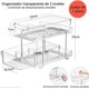 thumbnail image 2 of Organizadores de baño transparentes con separadores, con asas para cocina, despensa, tocador y botiquín (1 pieces), 2 of 7