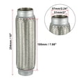 thumbnail image 2 of X Autohaux 51mm 63mm 80mm 90mm 100mm Car Muffler Exhaust Flex Pipe Flexible Tubing Exhaust Joint Silencer Stainless Steel, 2 of 5