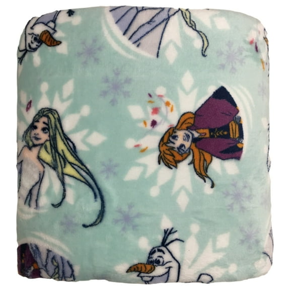 The Big One Plush Frozen Anna & Elsa Oversized Microplush Throw Blanket, 5' x 6'