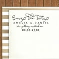 thumbnail image 2 of Printtoo Personalized Blue Self Inking Getting Married Custom Save The Date Rubber Stamper-68 x 30 mm, 2 of 6