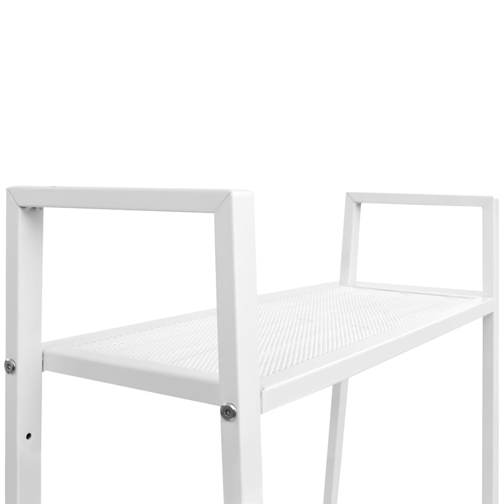 Kepooman Home Office 4 Tiers Display Storage Shelf for Flowers Grass and Book, White Kepooman Home Office 4 Tiers Display Storage Shelf for Flowers Grass and Book, White
