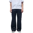 thumbnail image 3 of Men's Baggy Classic Utility Twill Workwear Multi Pocket Cargo Pants (Black, 36W x 32L), 3 of 4