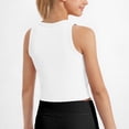 thumbnail image 4 of Cethrio Girls Tank Tops, Stretch Crewneck Sleeveless Summer Athletic Shirts White Size 12-13 T, 4 of 7