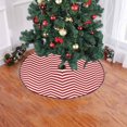 thumbnail image 2 of FMSHPON Red Chevrons Pattern Xmas Christmas Tree Skirt Stand Mat for Holiday Party Decoration Indoor Outdoor 36 inches, 2 of 3
