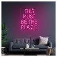 thumbnail image 2 of Letrero De Neón"This Must Be The Place"para Bar, Pub, Hogar, Habitación, Dormitorio, Decoración Pared, Letrero Tienda, Inauguración, 40x32cm, 2 of 3