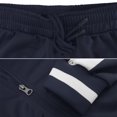 thumbnail image 2 of vkwear Men's Striped Athletic Running Jogging Gym Slim Fit Sweat Track Suit Set (Navy, 6XL), 2 of 3