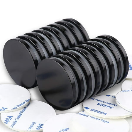 

DIYMAG Super Strong Neodymium Disc Magnets Powerful Permanent Rare Earth Magnets with Epoxy Coating for Fridge Scientific Craft Office etc 1.26 inch x 1/8 inch 16 Pack