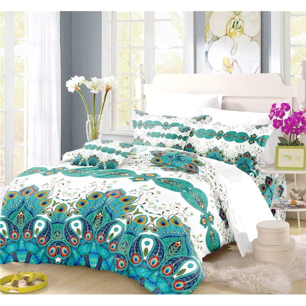 Juego de Funda Nórdica Ropa de Cama de Colores Phnom Penh Pluma Noble Azul Real Juegos de Cama