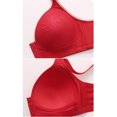 thumbnail image 6 of Women's 1PC Daily Leisure Bra, Wirefree Front Closure Bra, Seamless Comfort Support Bra, Plus Size Anti-Sagging Underwear for Women Daily Wear Bras | TruBelle,Red 42, 6 of 9
