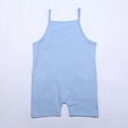 thumbnail image 6 of LUOGENLI Girls Rompers Size 14-16 Long Sleeves Girls Romper Sleeveless Adjustable Tie up Strap Short Jumpsuits Summer Clothes with Pocket Rompers for Girls Rompers Light Blue 5-6 Years, 6 of 9