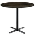 thumbnail image 4 of KFI Studios Urban Loft 3' Round Bistro Table, Barnwood, Black X Base, 4 of 4