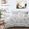 thumbnail image 3 of 3 Piece Farmhouse Flowers Duvet Cover Set California King,Microfiber Comforter/Quilt Cover with Corner Ties and 2 Pillowcases,Pastoral Vintage Leaf Spring Summer Soft Bedding with Zipper Closure, 3 of 8