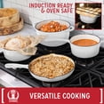 thumbnail image 4 of Basque Enameled Cast Iron Cookware Set, 7-Piece Set, Nonstick, Oven Safe White, 4 of 6