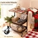 thumbnail image 3 of Carrito Rodante Gmrithaf de 3 Niveles con Ruedas y Tapa de Madera Negra, 3 of 8