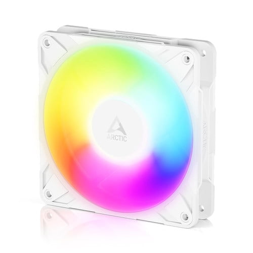 Arctic ACFAN00324A P14 Pro Reverse A-RGB 140mm Case Fan w/ A-RGB fluid dynamic bearing max 2650 RPM PWM regulated - White