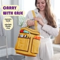 thumbnail image 5 of Craftbud Crochet Bag Yarn Organizer, Durable Knitting Bag For Crocheting Organizer Accessories, Mustard, 5 of 6