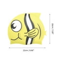 thumbnail image 4 of Unique Bargains 1 Pc Waterproof Cartoon Pattern Swim Cap Yellow, 4 of 6