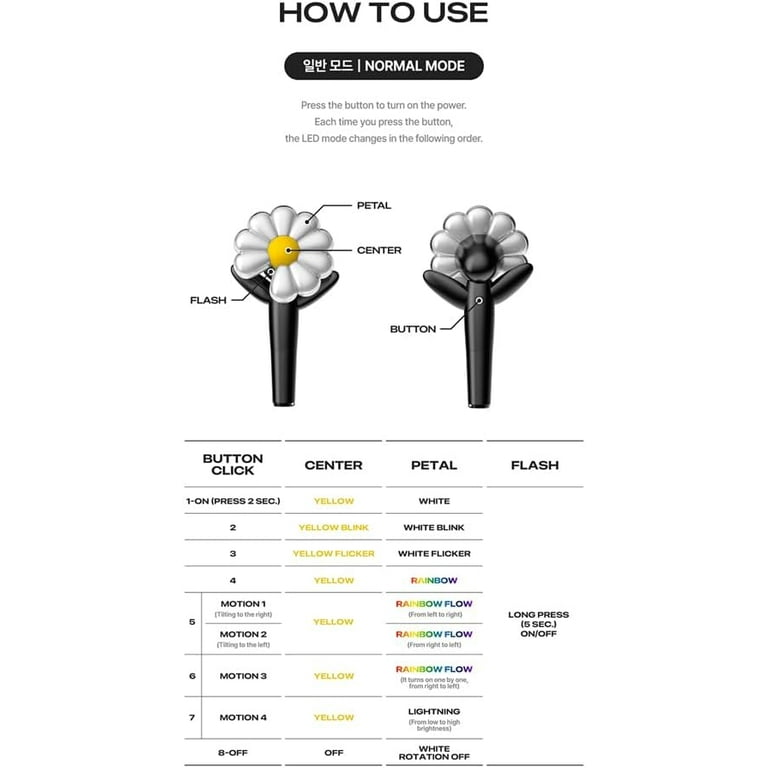 G-DRAGON OFFICIAL LIGHTSTICK 3点セット G DRAGON Light Stick – Übermensch| Bluetooth Authentic Free