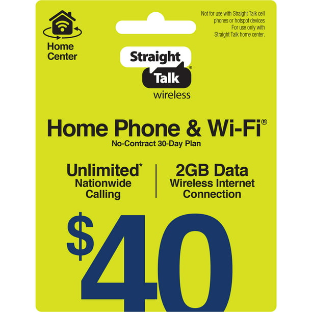 Talk $40 Home Phone & Wi-Fi 30-Day Plan e-PIN (Email Delivery) - Walmart.com