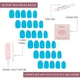 thumbnail image 2 of Glamnetic Press-On Nails – Azure Blue | Bright Blue Short Oval Nails, "Salon Quality", 30 Count, 2 of 6
