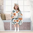 thumbnail image 7 of FORMRS Wearable Blanket Hoodie with Sleeves for Kids Cozy Flannel Sweatshirt, Flowers Pattern, 7 of 7
