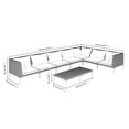 thumbnail image 2 of vidaXL 8 Piece Patio Lounge Set with Cushions Poly Rattan Dark Gray, 2 of 9