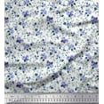 thumbnail image 1 of Soimoi Poly Georgette Fabric Leaves & Rose Flower Decor Fabric Printed Yard 42 Inch Wide, 1 of 3