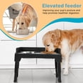 thumbnail image 2 of ZALALOVA Elevated Dog Bowls Stand with 2 Stainless Steel Dish,Raised Dog Bowl,High-Wall Splash Guard with 5 Heights (3.15", 8.9", 10",11.2", 12.4") for Medium Large Dogs (Black), 2 of 7
