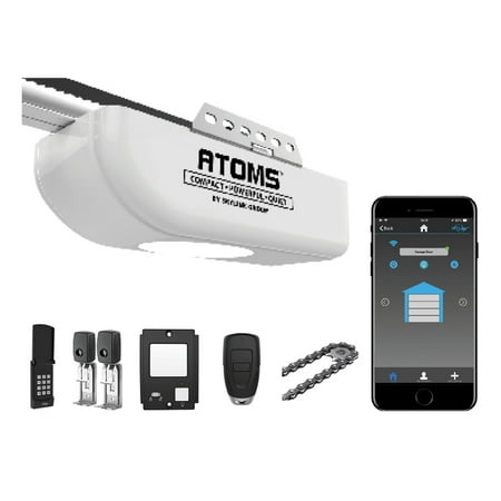 Skylink Atoms Smart Controlled Garage Door Opener with Built-In LED, Remote Control, Wireless Keypad