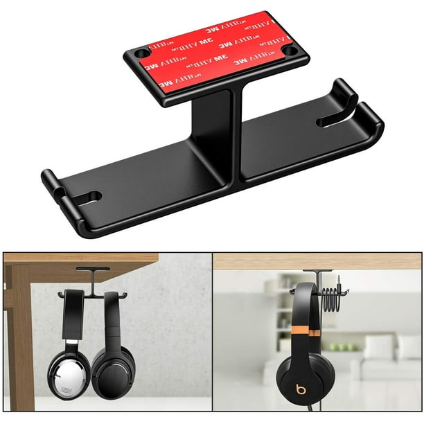 Worallymy Gaming Pc Headsets Stand Under Desk Drawer Aluminum Headphone
