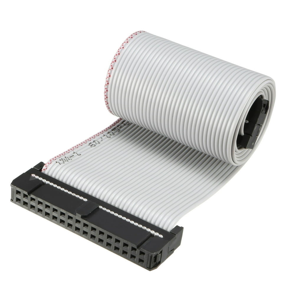 IDC 34P Wire Flat Gray Ribbon Cable 48cm 2.54mm Pitch 1pcs - Walmart