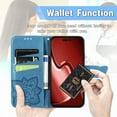 thumbnail image 2 of for Samsung Galaxy S24 Leather Wallet Phone Case, Butterfly Flower Relief Folio Flip Cover, Floral Card Holder Cash Slot, Magnetic Clasp, Stand Support, Wrist Strap Lanyard, 2 of 8