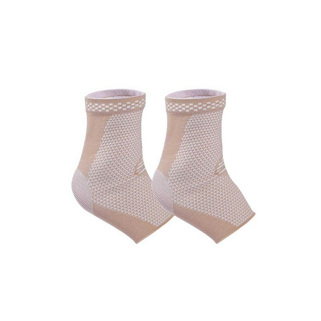 Chevilles Bretelles Sueur Absorbant Antidérapant Sport Chaussette Élastique Respirant Compression Protection Unisexe Gym Blessures Récupération Soutien Couleur de Peau L