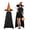 Orange, variant on Women's Witch Fancy Dress for Adult Witch Dress Halloween Costume with Witch Hat Accessory Set for Adult Cosplay Black