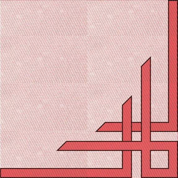 Ahgly Company Machine Washable Indoor Square Transitional Light Rose Pink Area Rugs, 8' Square