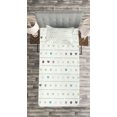 thumbnail image 3 of Ambesonne Green Quilted Bedspread Set 2 Pcs, Polka Dots Hearts, Twin Size, Almond Green, 3 of 3