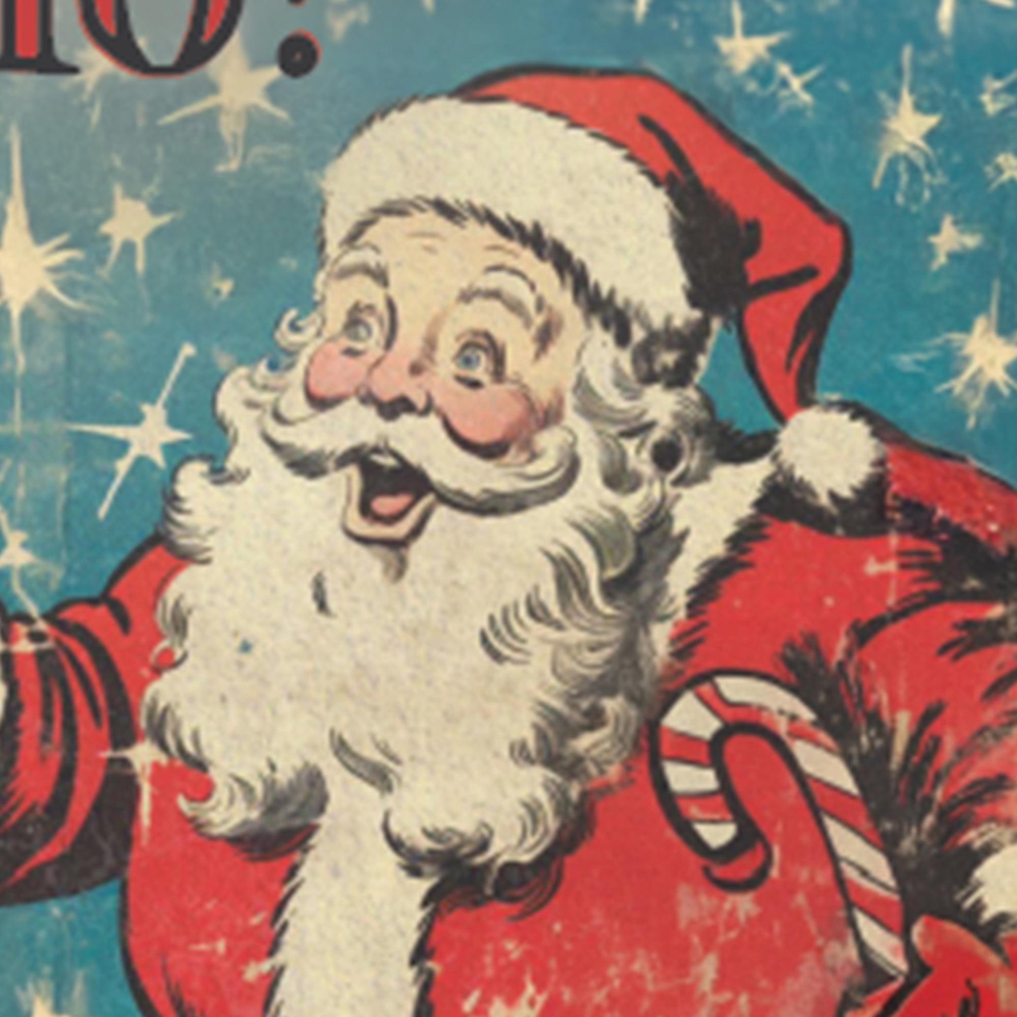 Retro Santa Decorative Christmas Door Panel, Multicolor, 30" x 6', by Holiday Time
