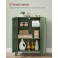 thumbnail image 2 of Small Storage Cabinet Fits Perfectly ，Pedestal Sink Storage Cabinet, Floor Storage Cabinet with 2 Adjustable Shelves, 2 of 6
