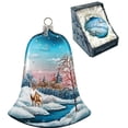 thumbnail image 2 of G.Debrekht 73183 General Holiday Winter Deer Bell 4 in. - Glass Ornament, 2 of 3