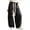 Black #12, variant on Evdexr Womens Pants Bohemian Elastic Drawstring Trousers Corduroy Baggy Wide Leg Casual Slacks Travel Stylish Bottoms with Big Pockets Gray 2XL