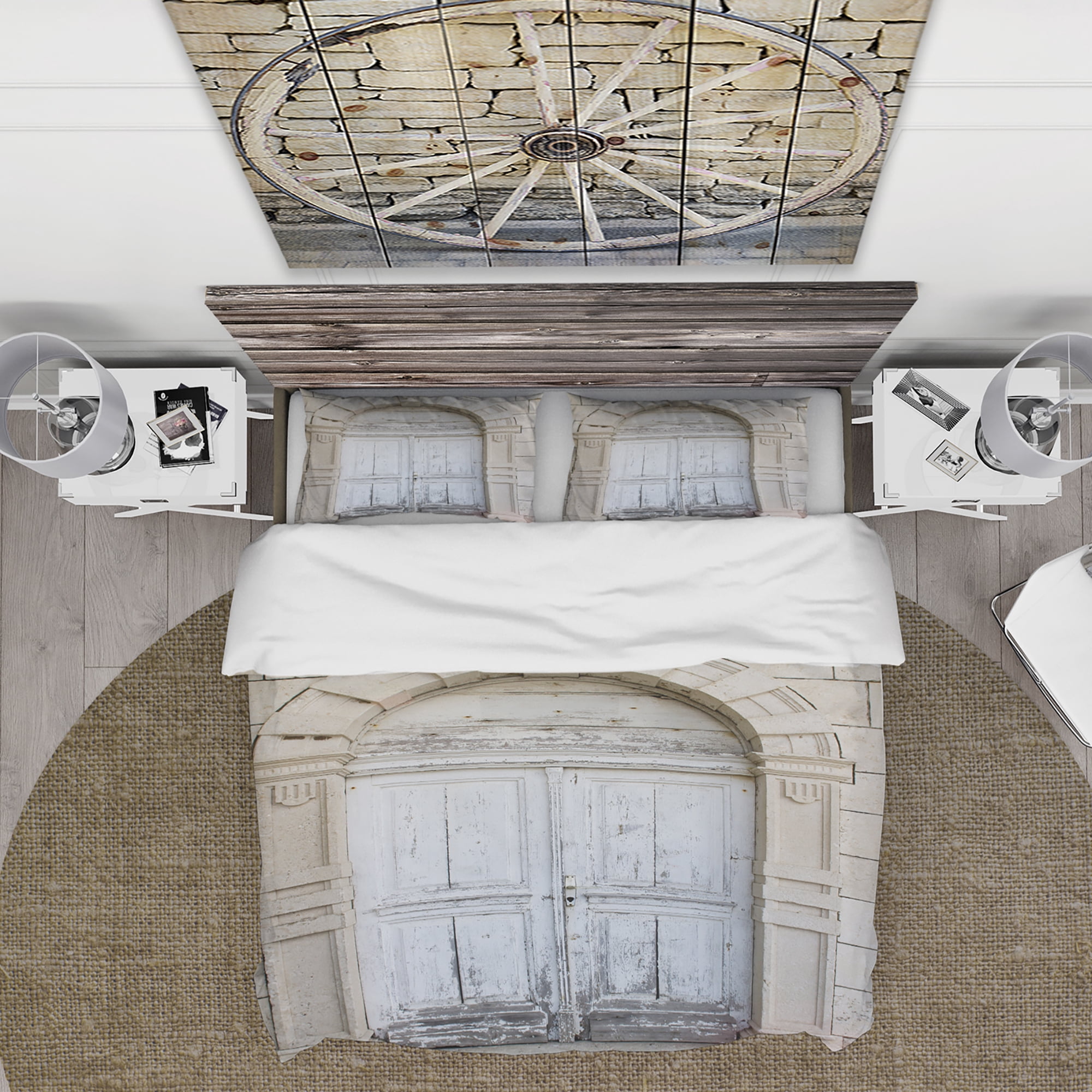 Designart 'Vintage Italian Door' Vintage Duvet Cover Set