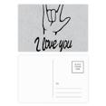 thumbnail image 1 of El negro me encanta tu gesto personalizado Set cumpleaños gracias tarjeta postal correo lado 20pcs, 1 of 3